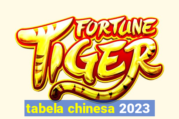 tabela chinesa 2023